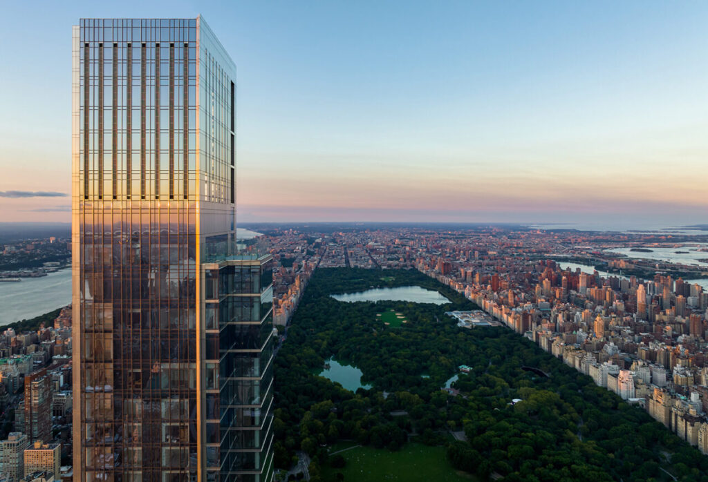 Výhľad na Central park. Penthouse v Central Park Tower v New Yorku