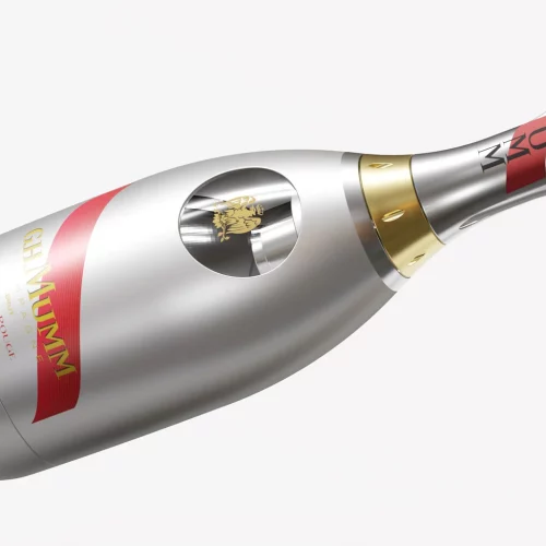 Mumm Cordon Rouge Stellar je „prvá fľaša šampanského navrhnutá na cestovanie vesmírom“